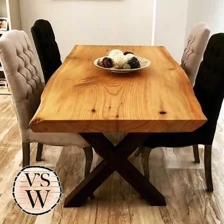 mesas de madera maciza